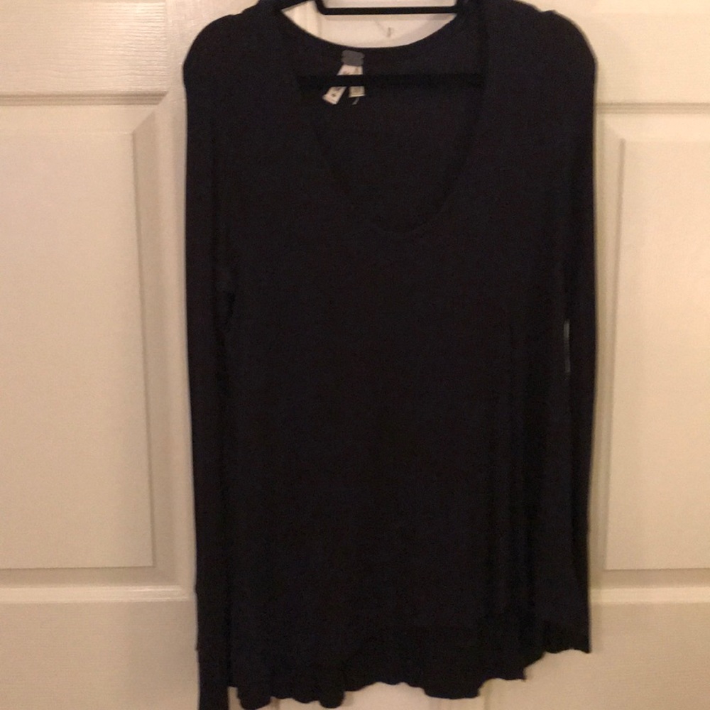 Free People Thermal Black Top M